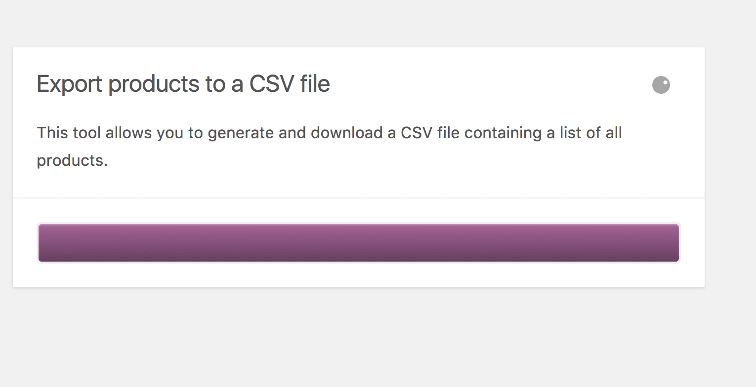 WooCommerce Export Products - Exporting finished